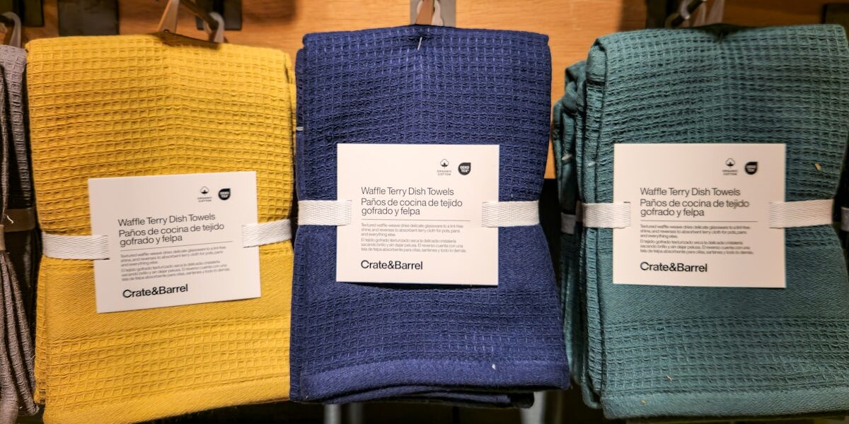 Panos de prato coloridos de algodão