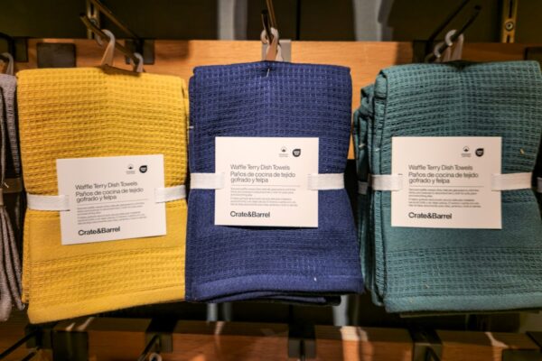 Panos de prato coloridos de algodão