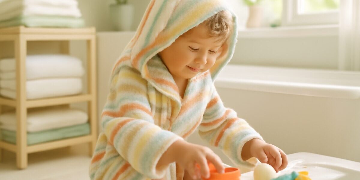 Roupão infantil atoalhado: conforto e diversão para crianças