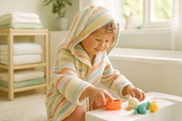 Roupão infantil atoalhado: conforto e diversão para crianças