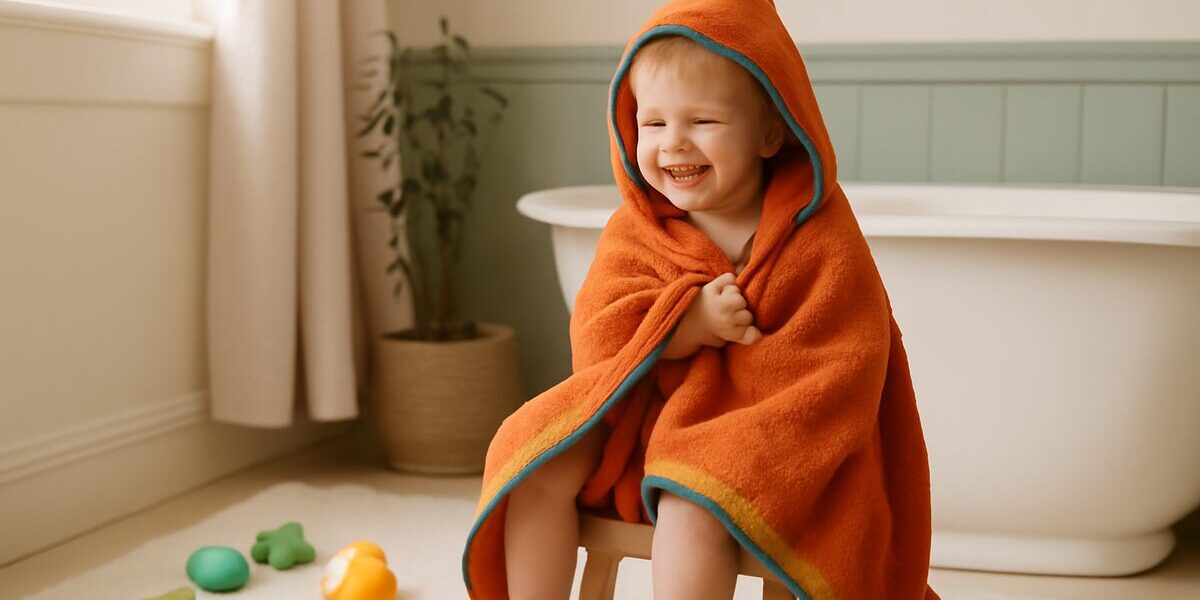 Toalha infantil com capuz: proteção e conforto na hora do banho